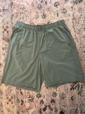Free Fly Men's Breeze Shorts Casual Elastic-Waist Olive Green Size Large